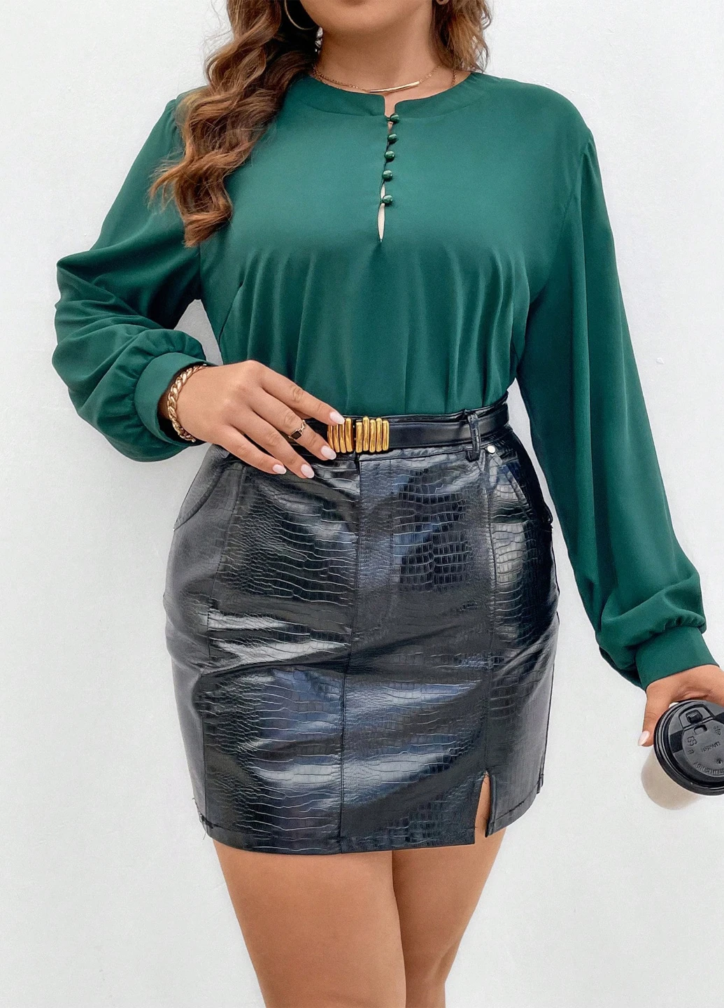 Смарагдова блуза SHEIN