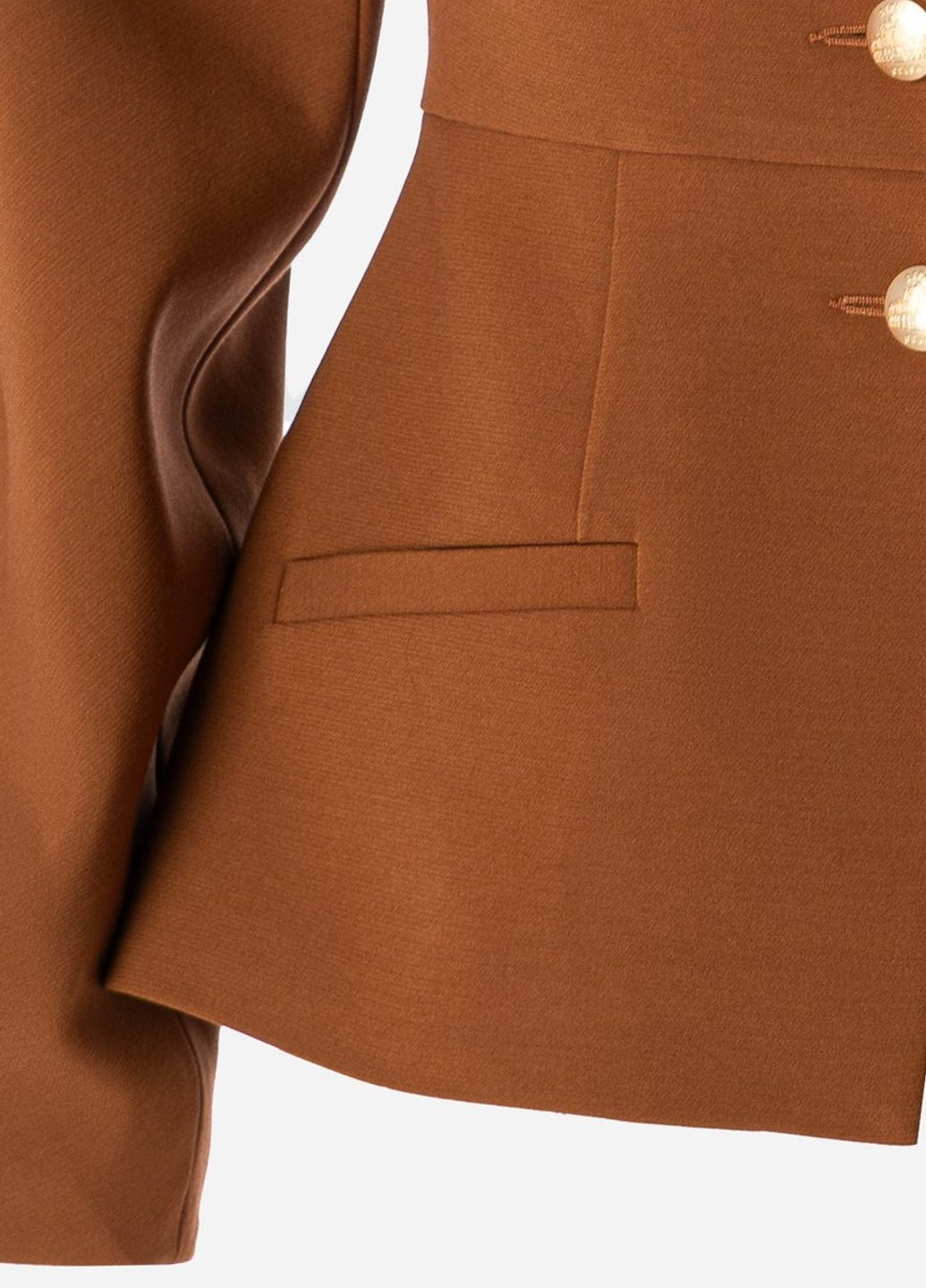 Коричневый женский жакет Gepur однотонный - демисезонный