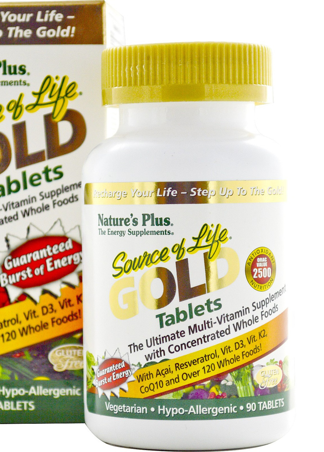 Мультивитамины Вегетарианские, Source of Life Gold,, 90 таблеток Natures Plus (225714615)