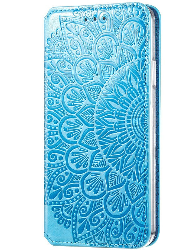 Кожаный чехол книжка Mandala (PU) для Xiaomi Redmi Note 9 4G / Redmi 9 Power / Redmi 9T Синий (is_00000047190_5) Getman (237829224)