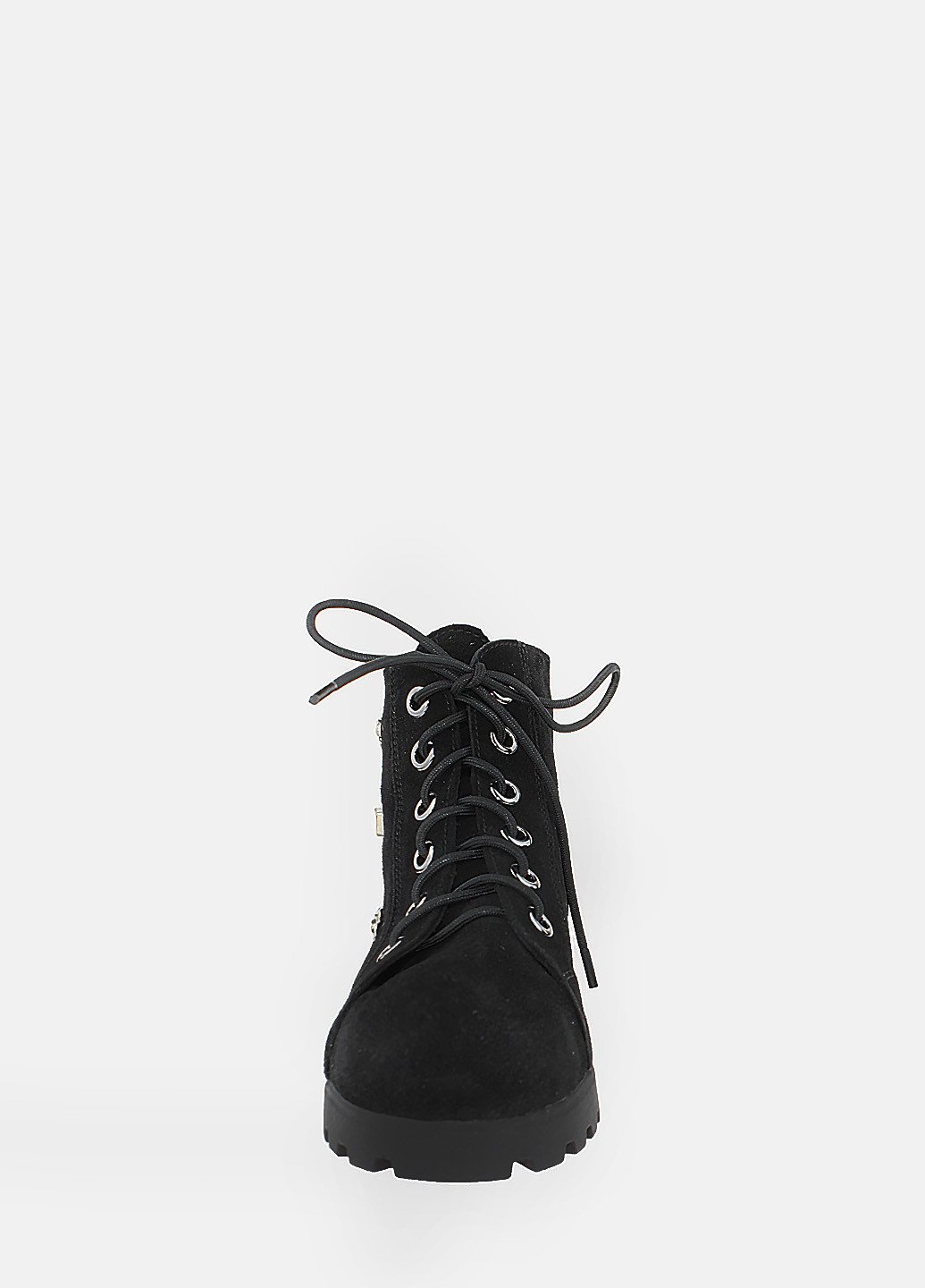 Осенние ботинки r774-11 черный Eleni из натуральной замши
