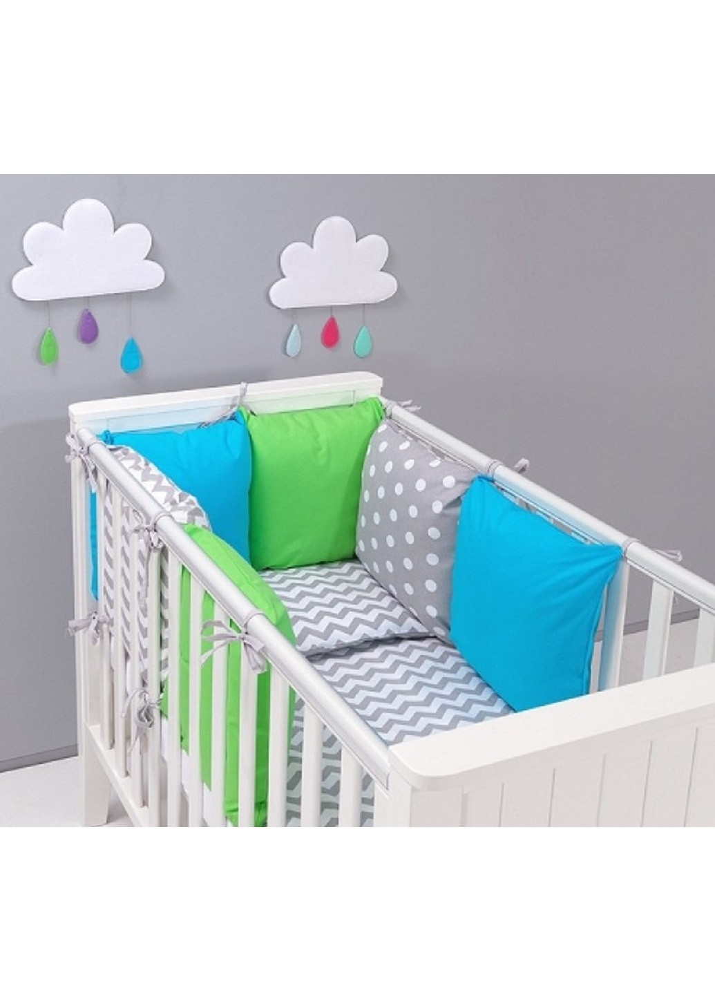 Комплект в детскую кроватку кровать люльку набор бортики защита по всему периметру постельное белье ручной работы (28633-Нов) Unbranded (253264672)