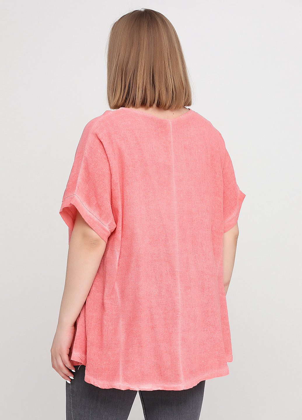 Рожева літня блуза Moda in Italy