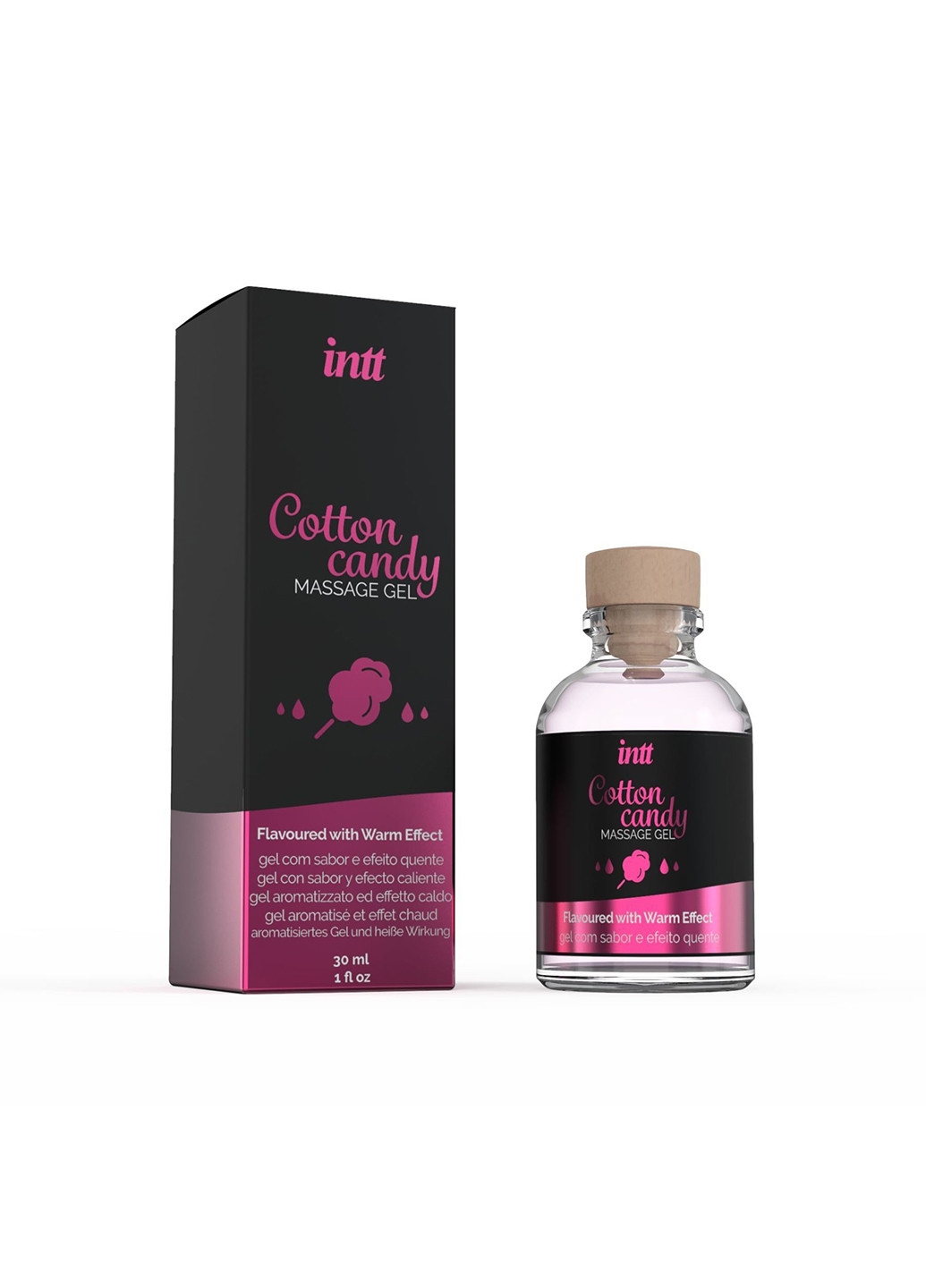 Массажный гель для интимных зон Cotton Candy (30 мл) разогревающий Intt (254151538)