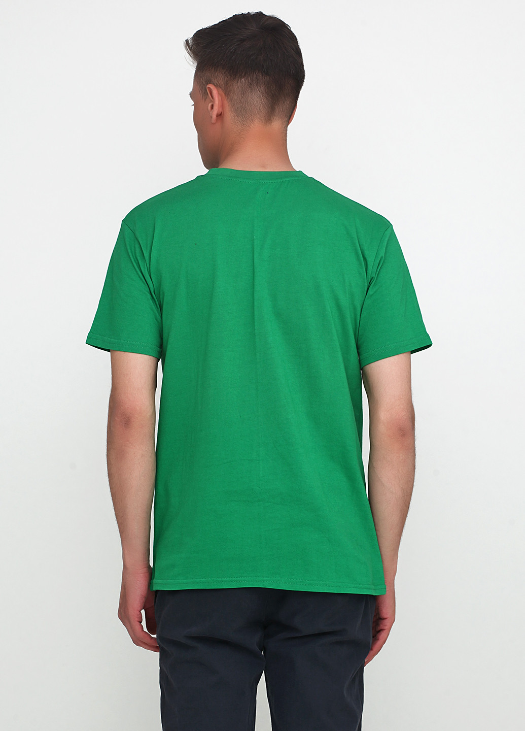 Зелена футболка чоловіча зелена з коротким рукавом Malta М319-17