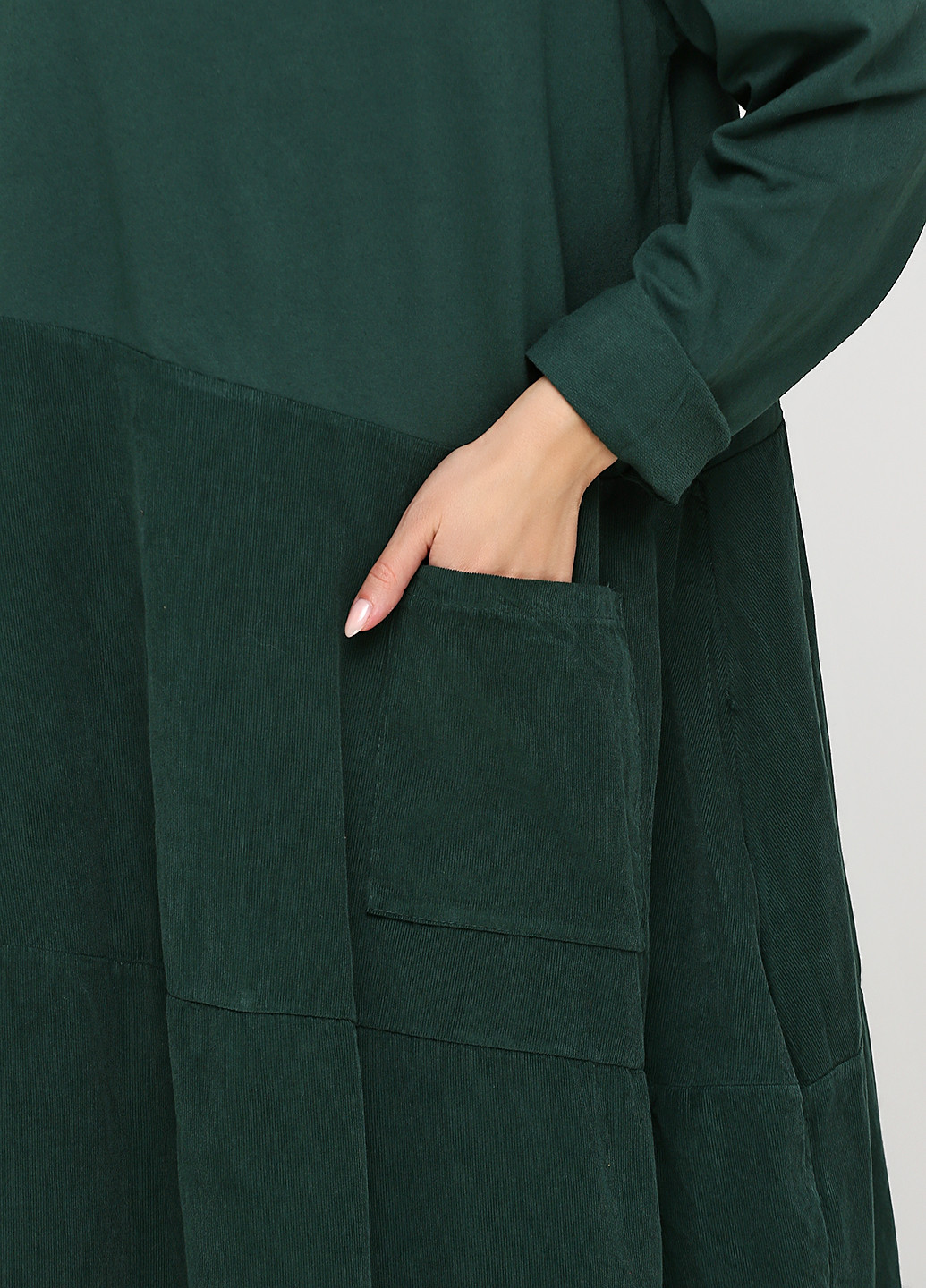 Темно-зелена кежуал сукня а-силует Made in Italy однотонна