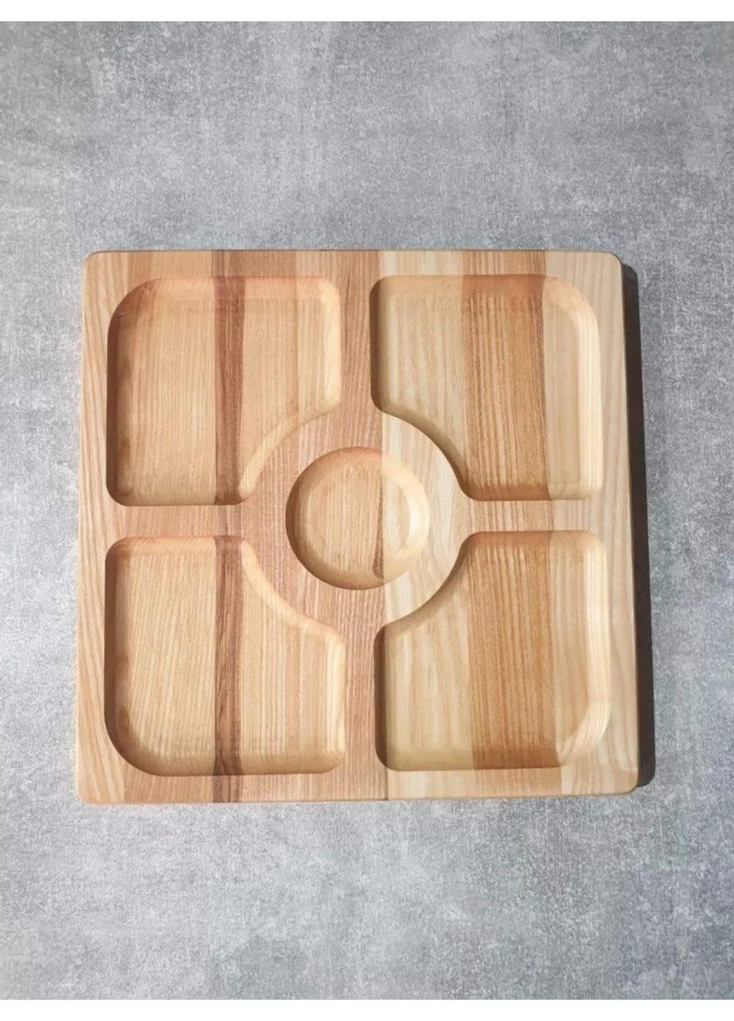 Менажница Дерево Карпат Т-43-Ясен 25х25 см No Brand (253782817)