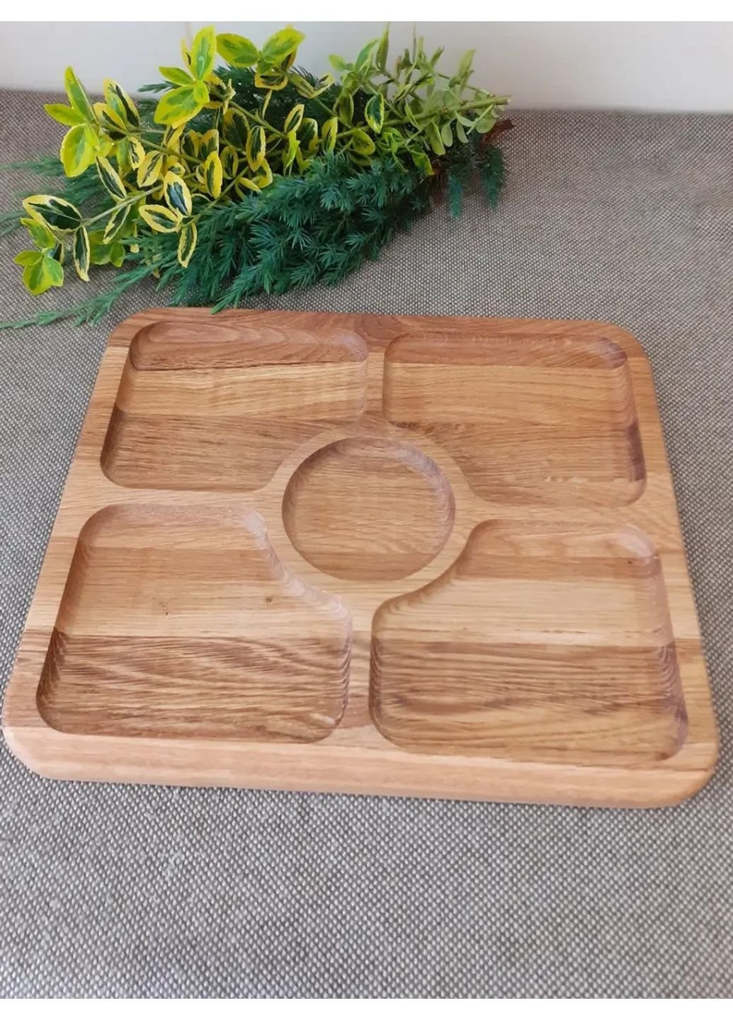 Менажница Дерево Карпат Т-43-Ясен 25х25 см No Brand (253782817)