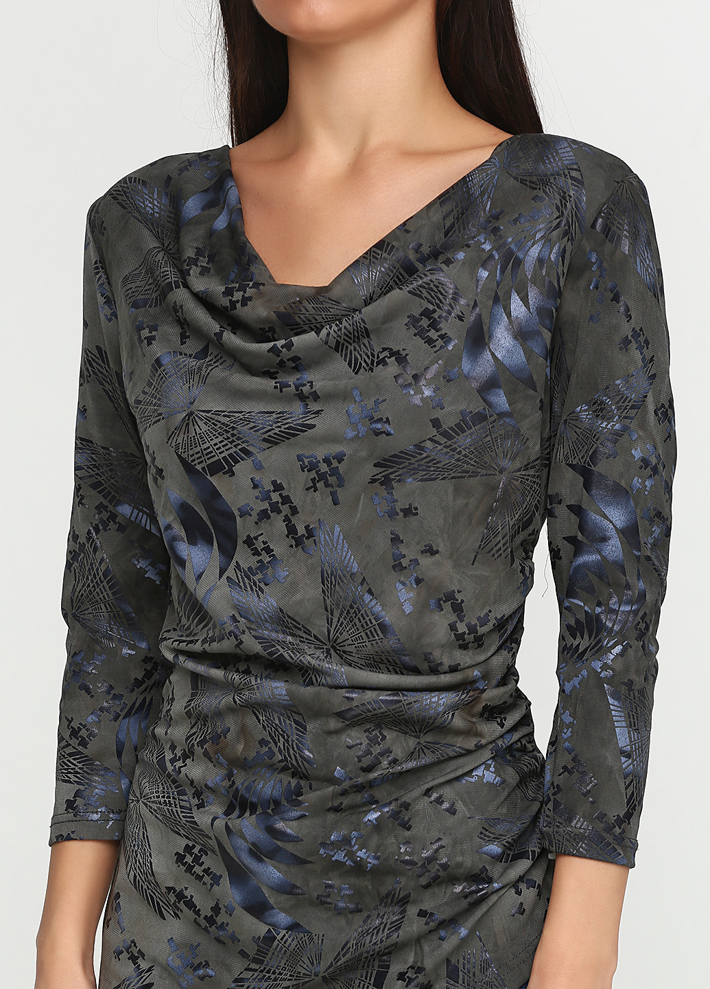 Темно-серая демисезонная блуза Stefanie L