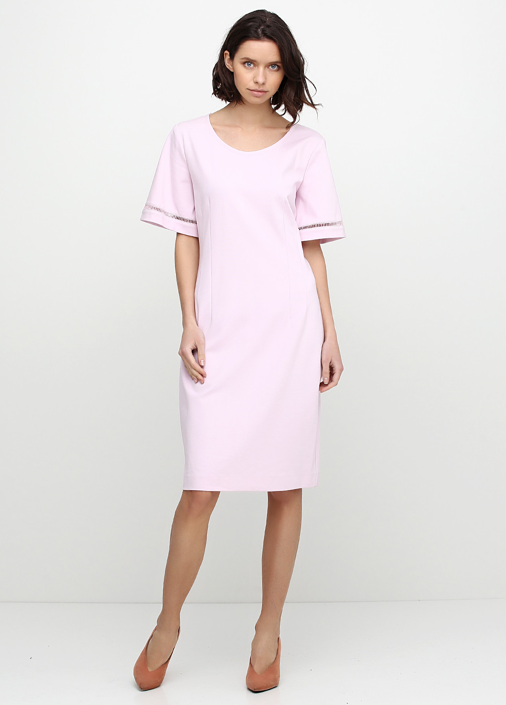 Светло-розовое кэжуал платье Pinko однотонное