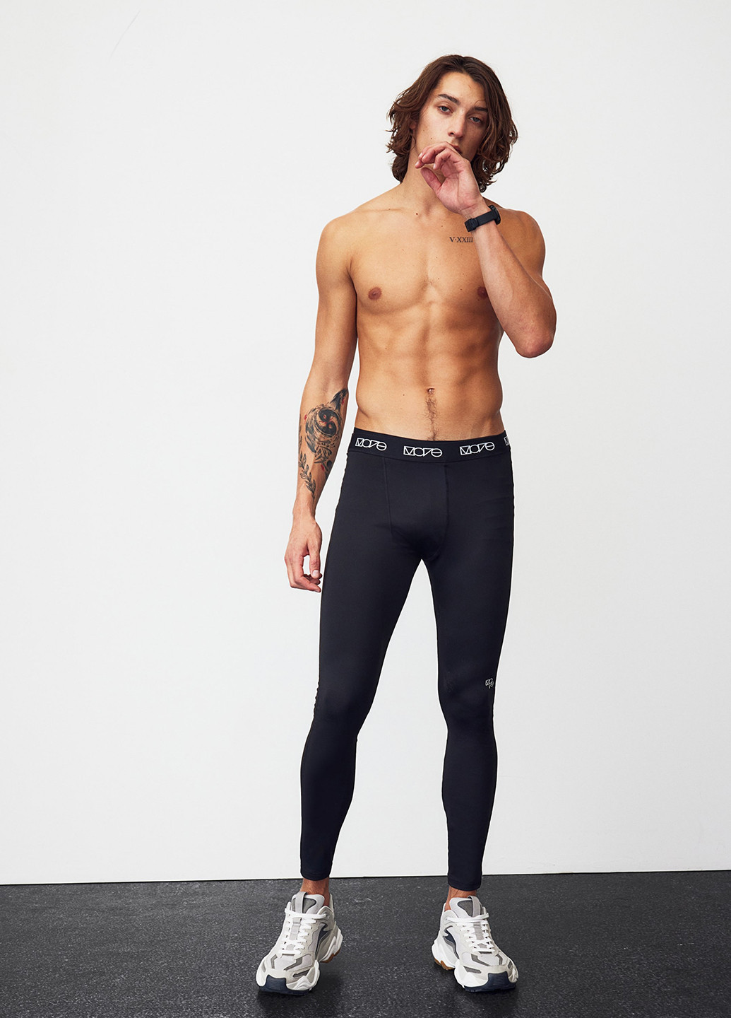 Черные демисезонные леггинсы H&M