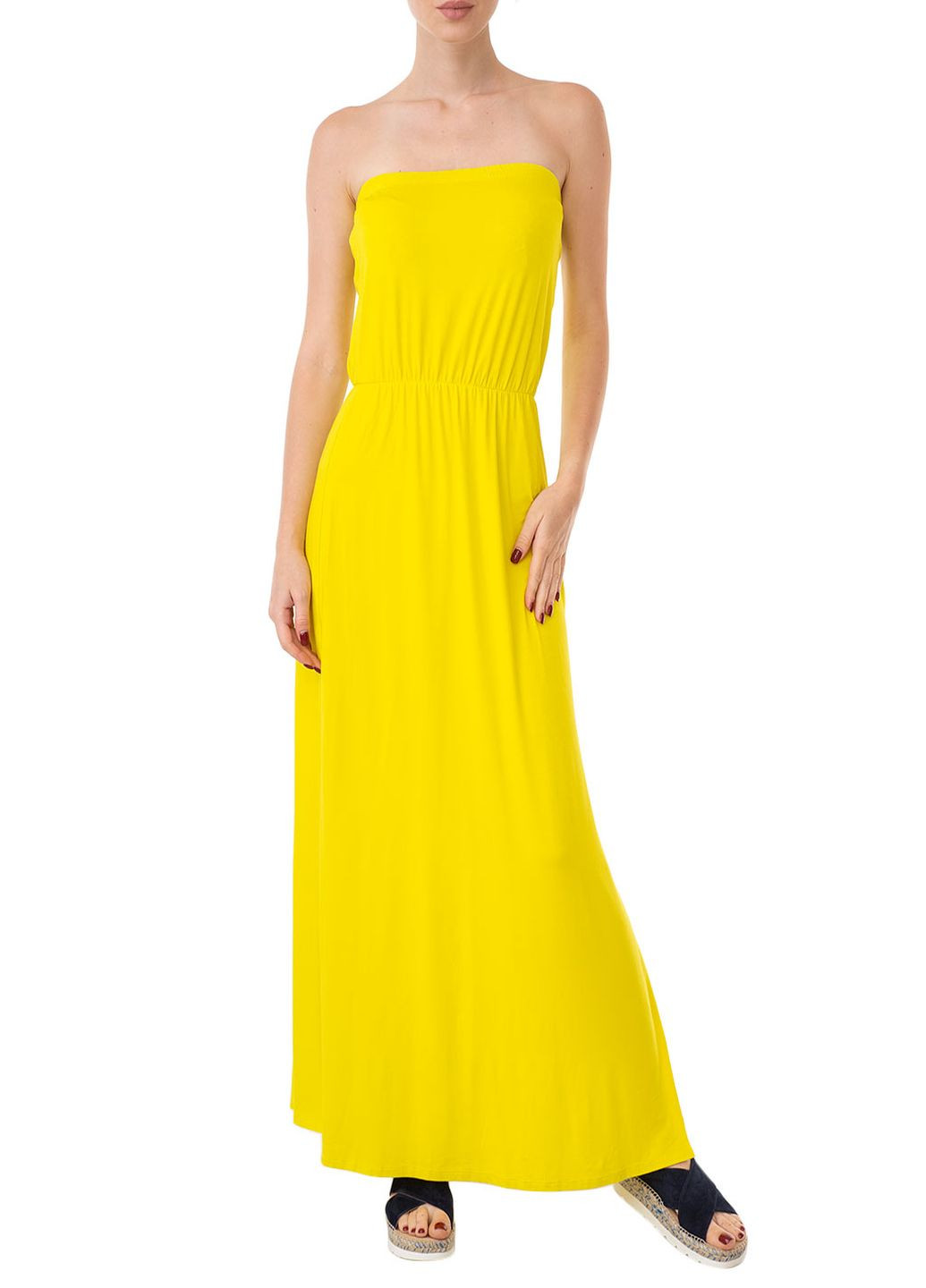 Желтое кэжуал платье Zimo