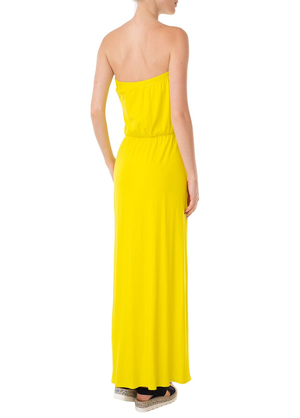 Желтое кэжуал платье Zimo