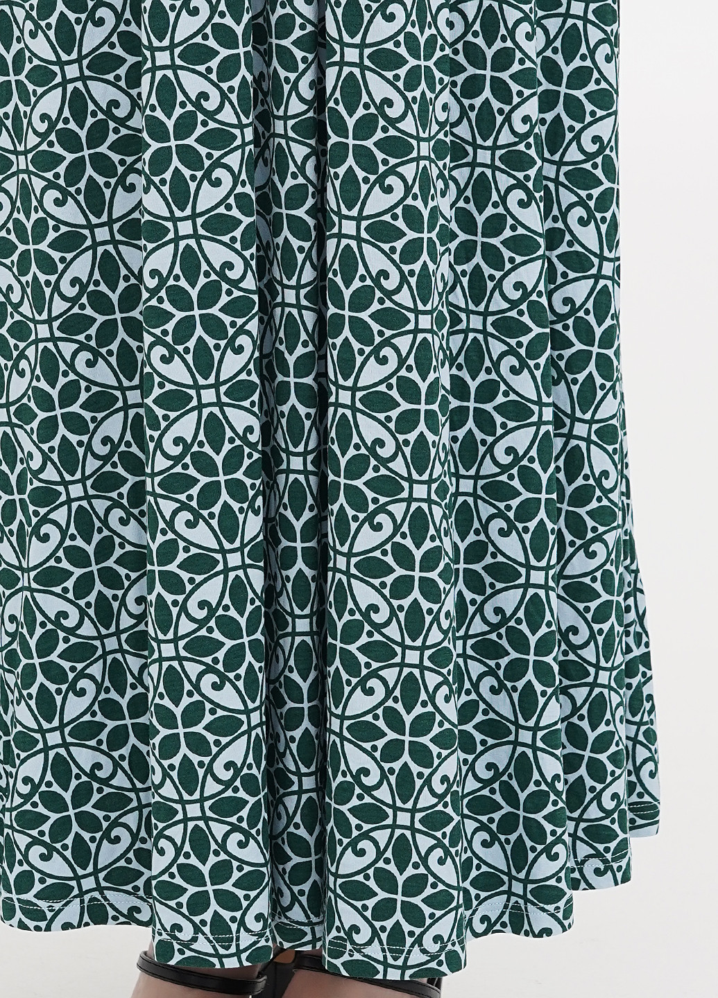 Зеленое кэжуал платье клеш Boden с абстрактным узором