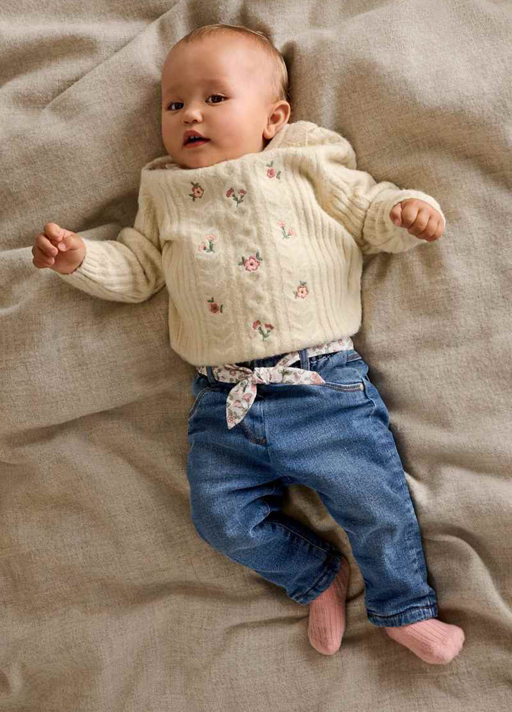 Синие зимние зауженные джинсы C&A