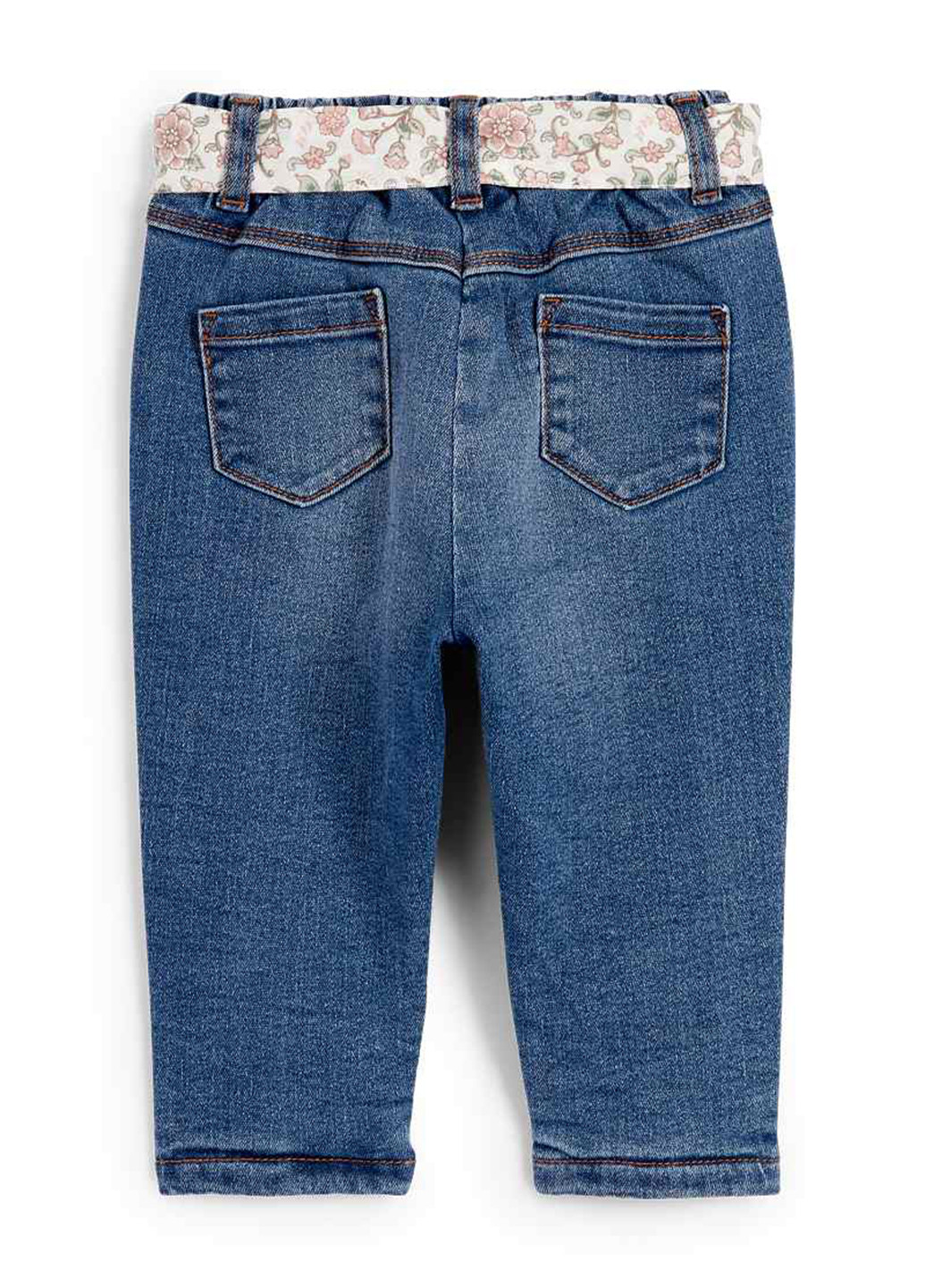 Синие зимние зауженные джинсы C&A