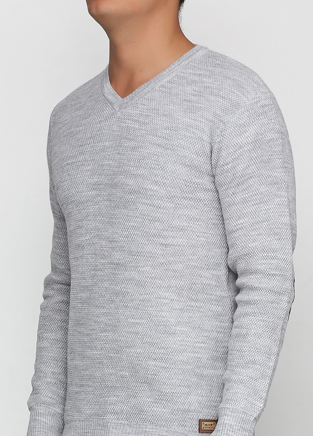 Светло-серый демисезонный пуловер пуловер Stendo