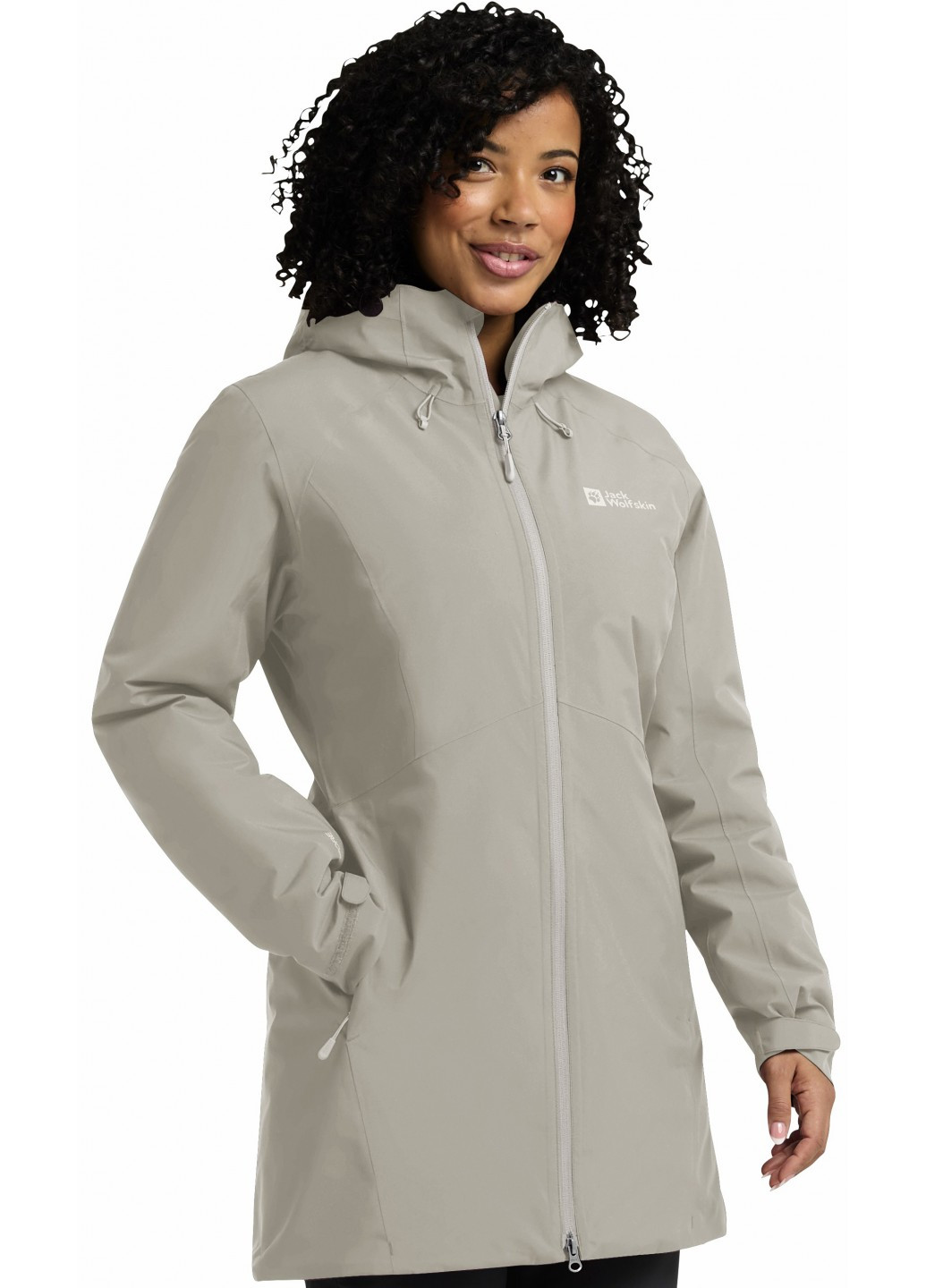 Бежева демісезонна куртка Jack Wolfskin 1115681_A0056