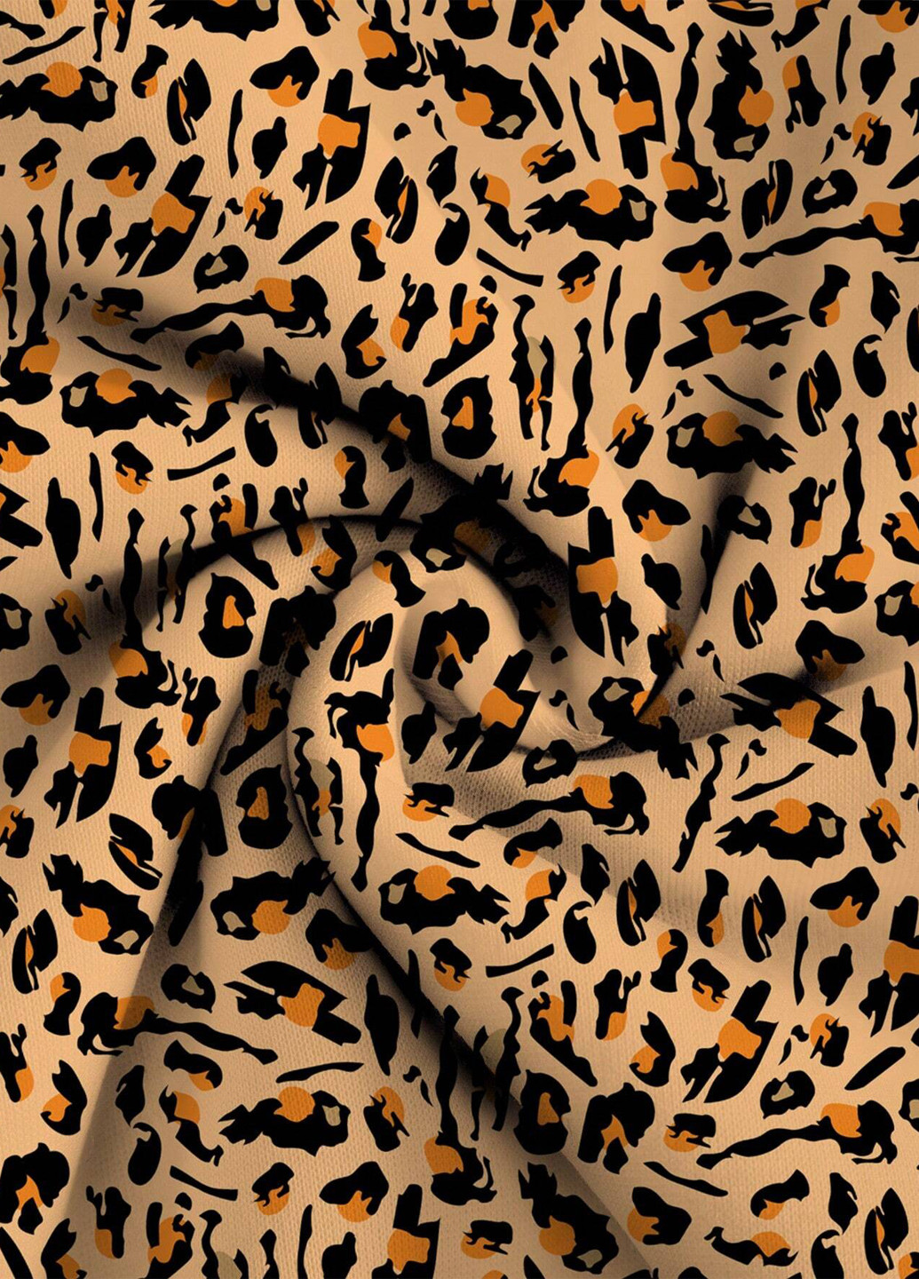 Комбинированный свитшот SHEIN анималистичный без декора (302439319)