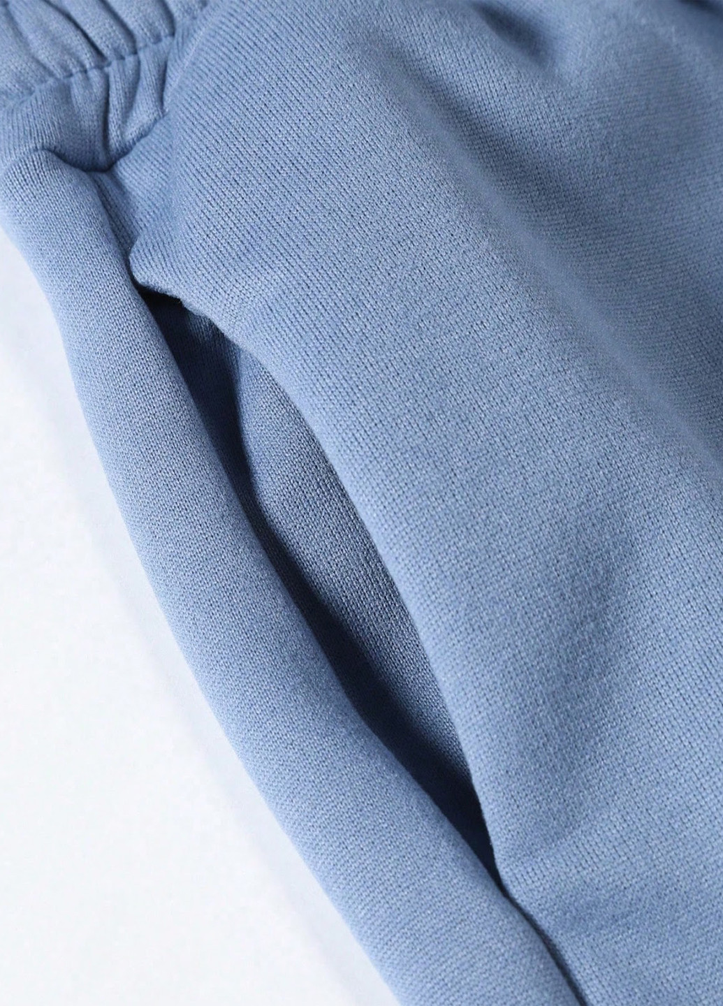 Серо-голубые спортивные демисезонные брюки SHEIN