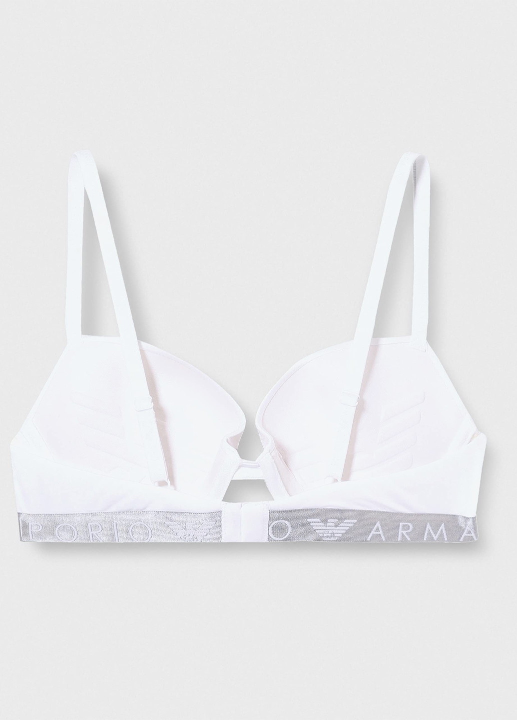 Белый бюстгальтер Emporio Armani с косточками полиамид