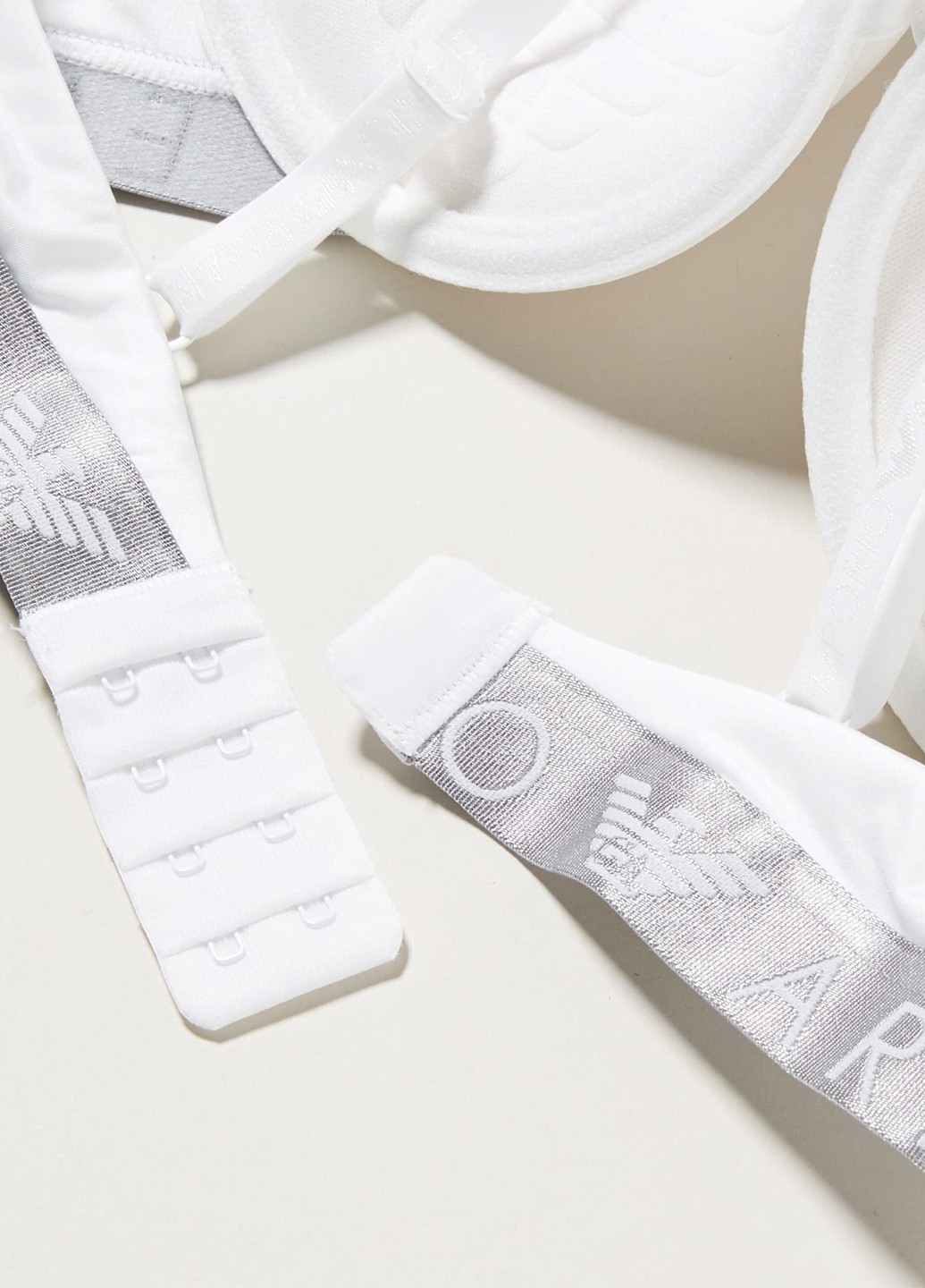 Белый бюстгальтер Emporio Armani с косточками полиамид