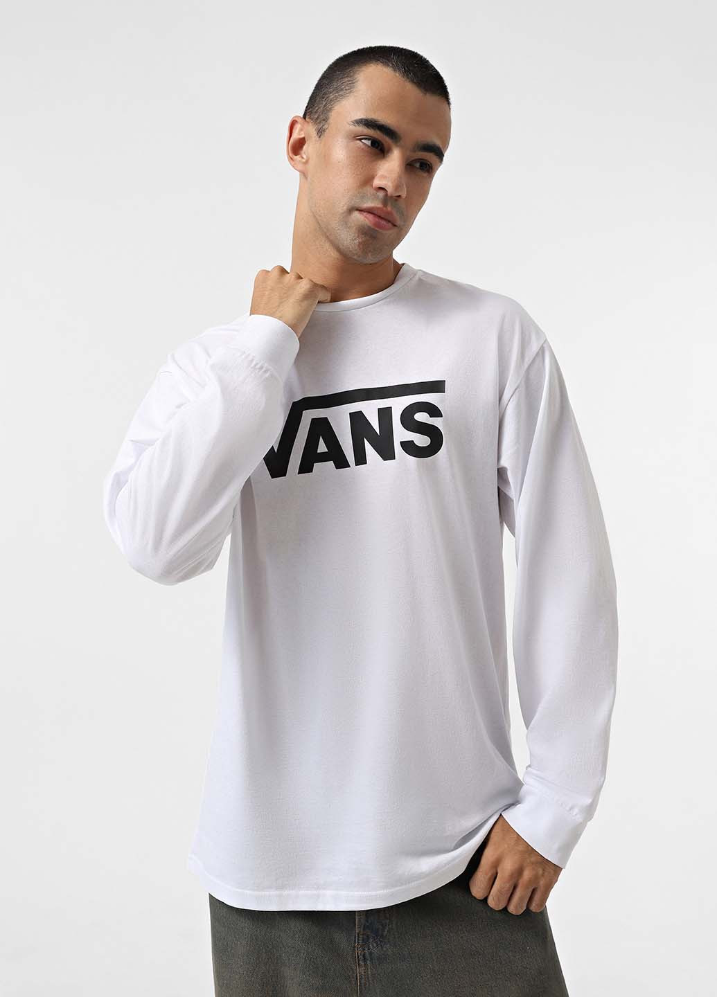 Лонгслів Vans логотип білий кежуали, спортивні бавовна