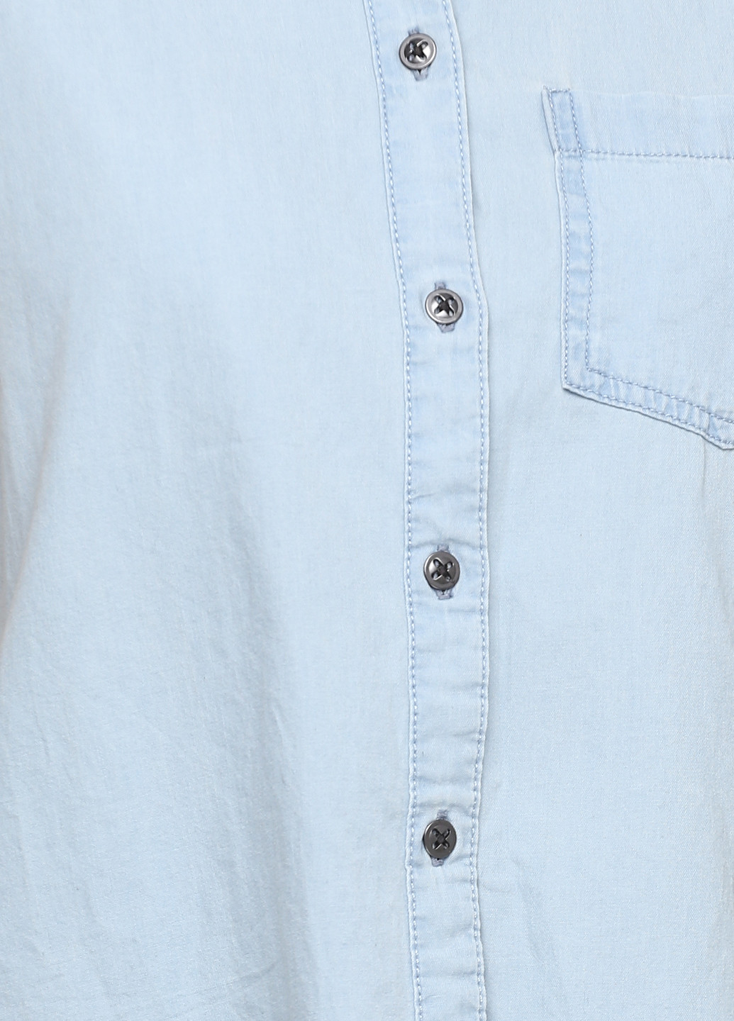 Голубой джинсовая рубашка однотонная Terranova