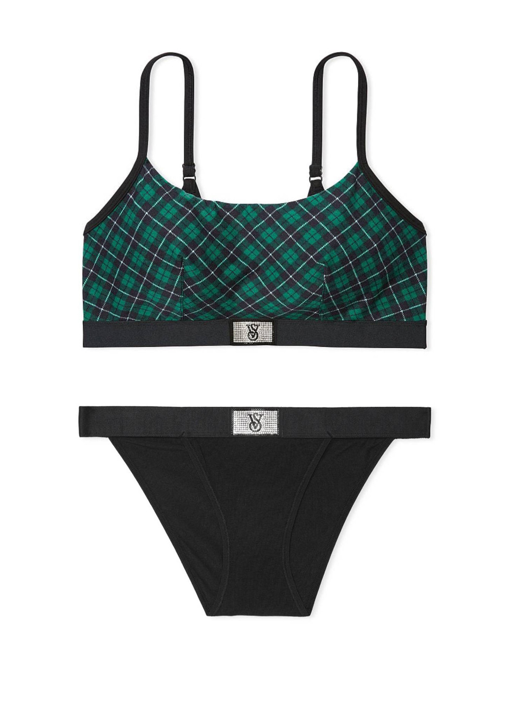 Зеленый демисезонный комплект (бюстгальтер, трусики) Victoria's Secret