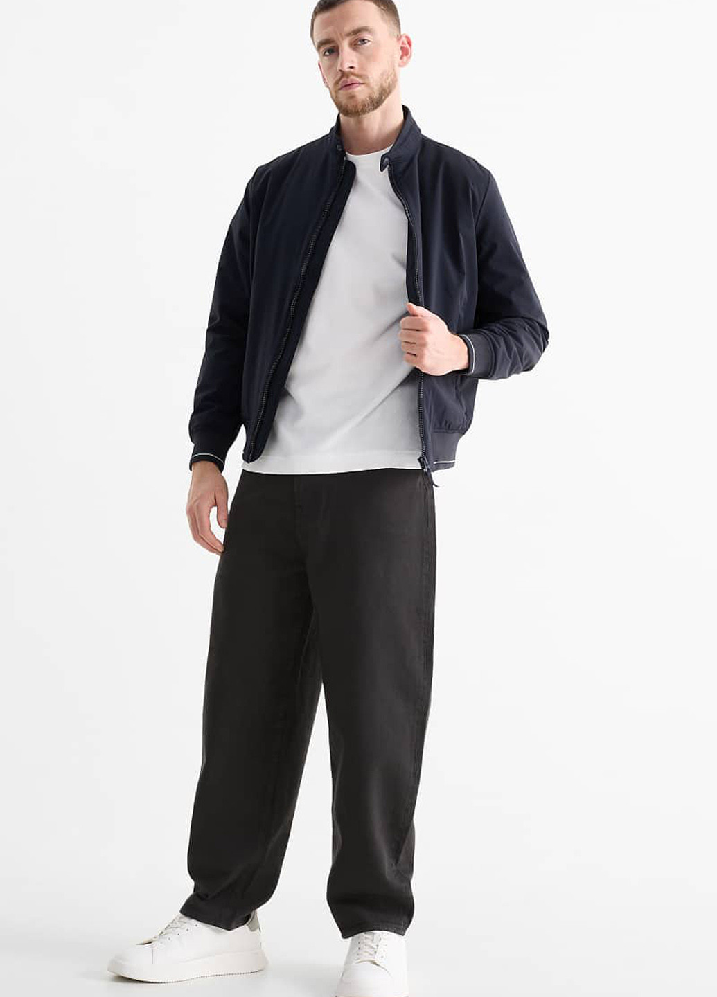 Черные демисезонные мешковатые джинсы C&A