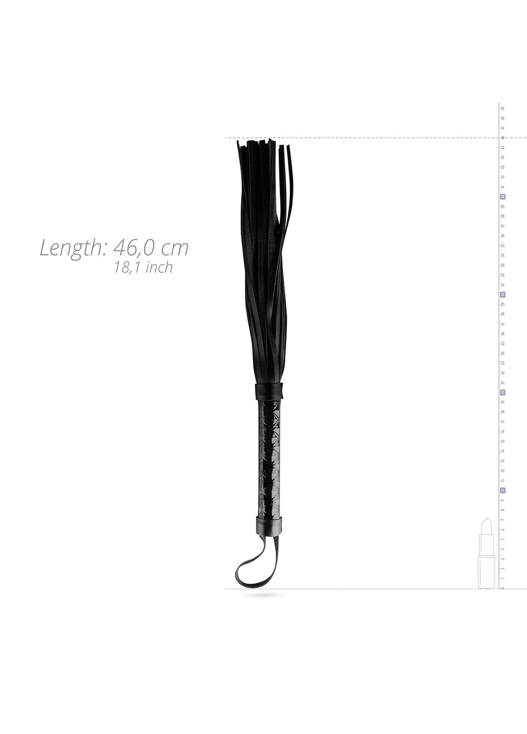 Плеть-флогер - Beat It Flogger - Black, экокожа Whipped (255260266)