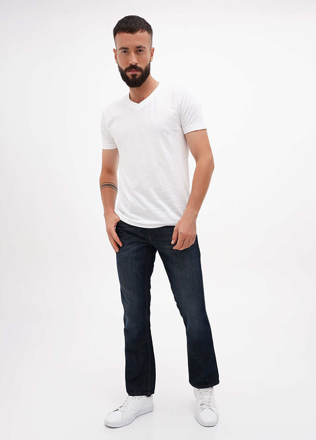 Темно-синие демисезонные зауженные джинсы C&A