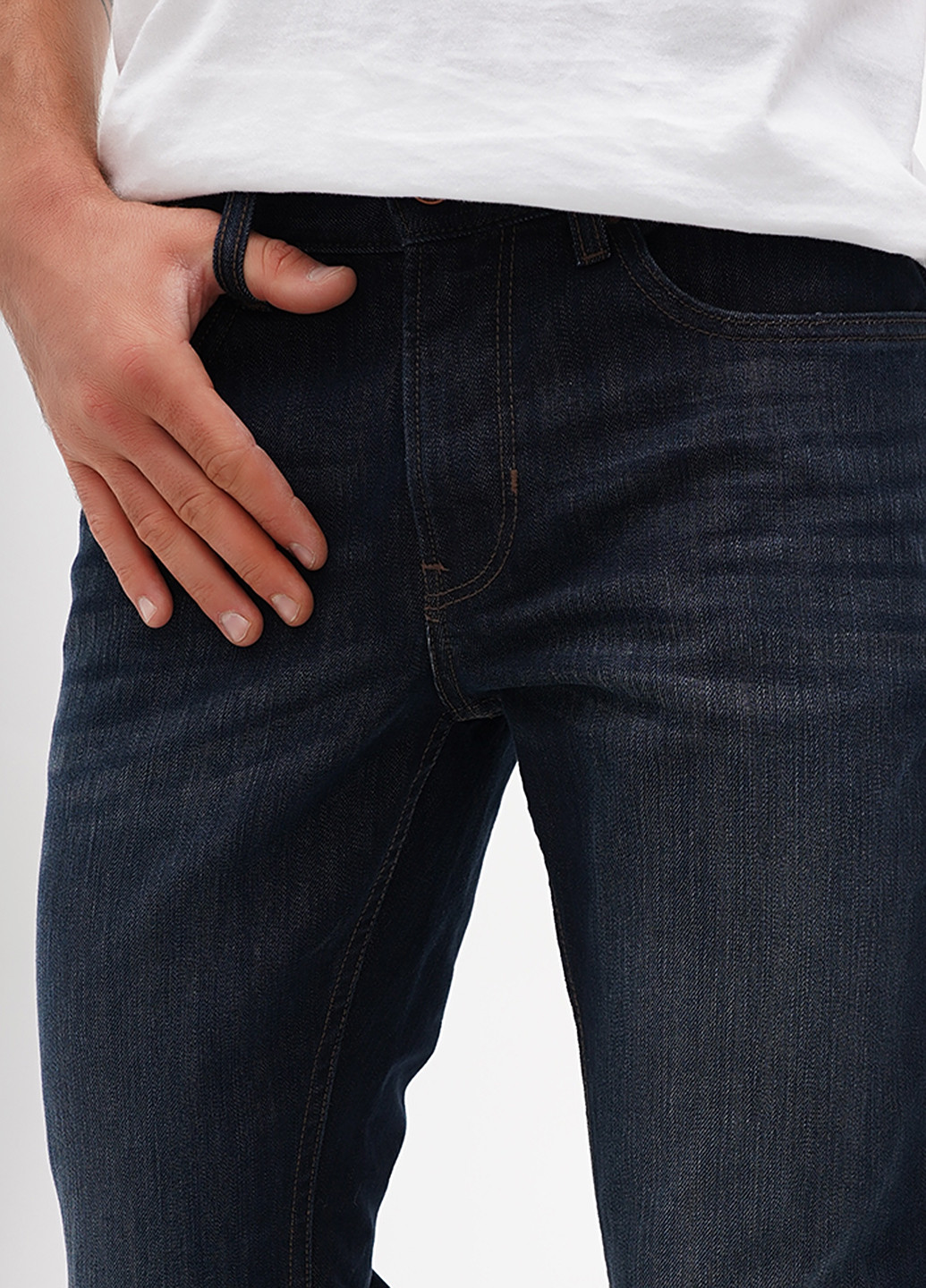 Темно-синие демисезонные зауженные джинсы C&A