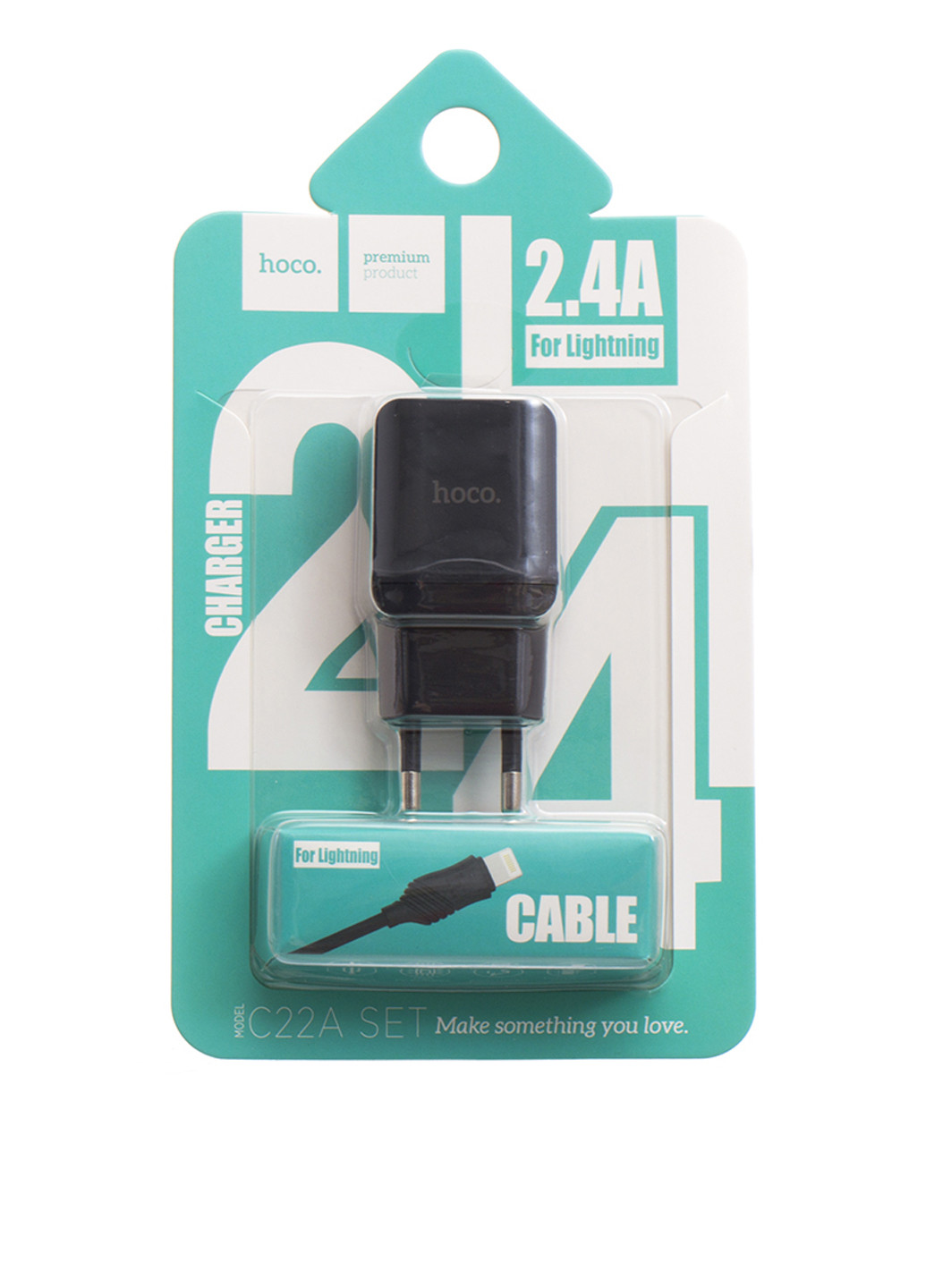 Ззарядное устройство для iPhone C22A с кабелем Lightning Hoco (83856868)