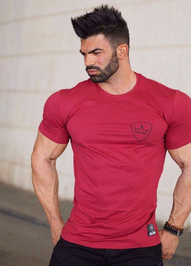 Бордова футболка чоловічі MCET