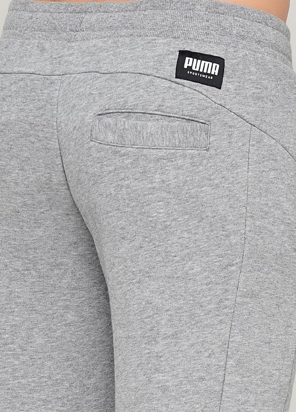 Серые спортивные демисезонные джоггеры брюки Puma
