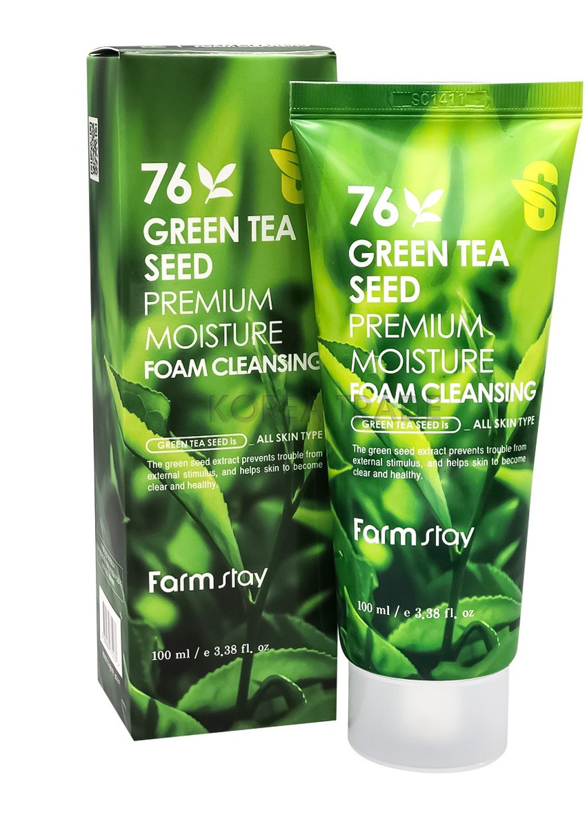 Пенка для умывания с семенами зеленого чая Green Tea Seed Premium Moisture Foam Cleansing, 100 мл FarmStay (252050457)