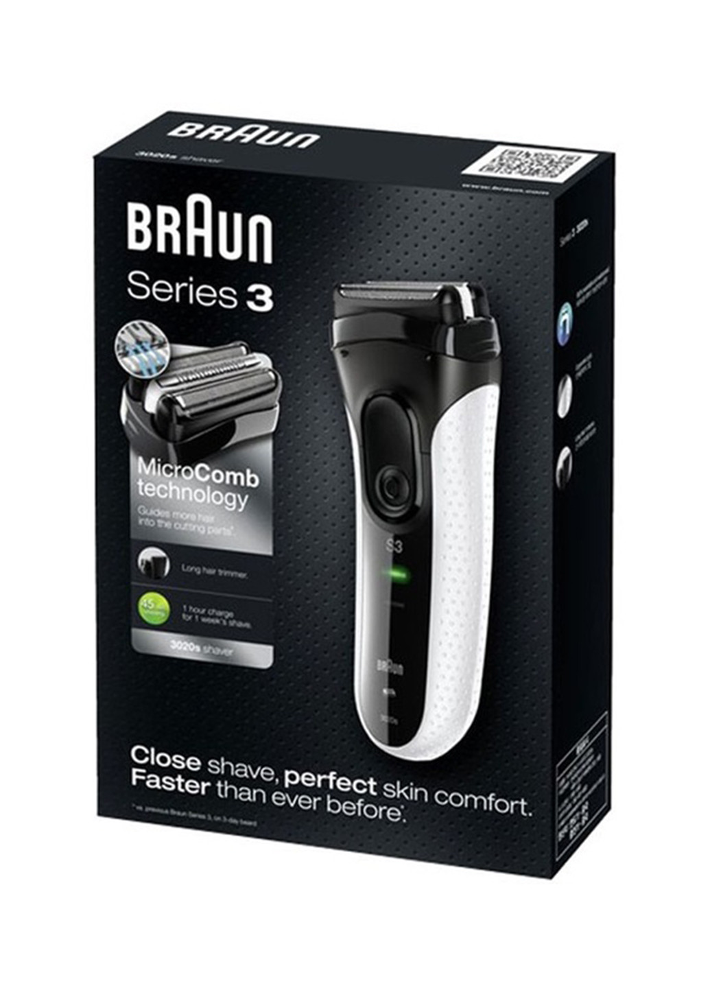 Электробритва Braun series 3020 bl/wh (155566163)