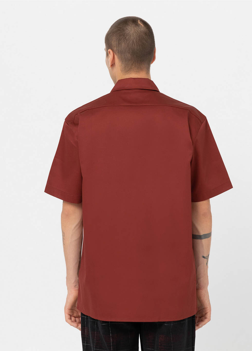 Коричневая кэжуал, классическая рубашка однотонная Dickies