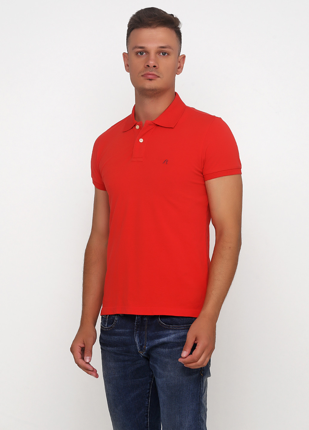 Красная футболка-поло для мужчин Replay однотонная
