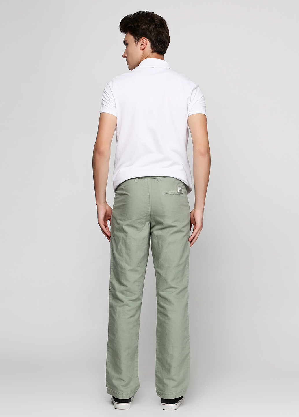 Бледно-зеленые кэжуал демисезонные прямые брюки Legend & Soul