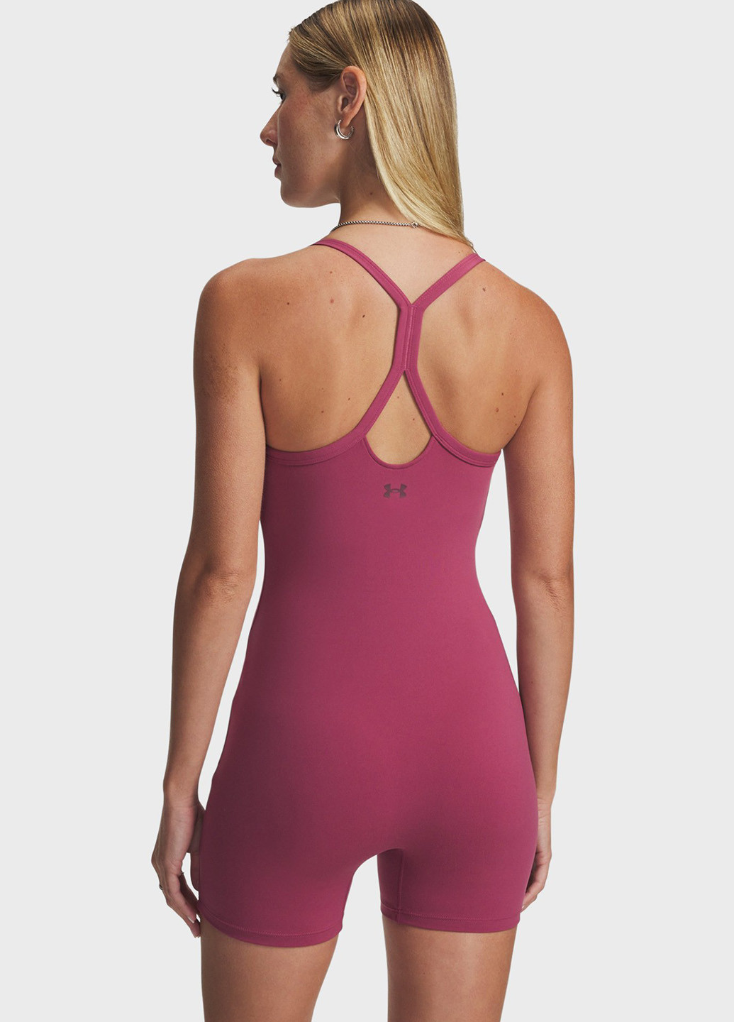 Комбінезон Under Armour комбінезон-шорти логотип рожево-ліловий спортивний поліестер
