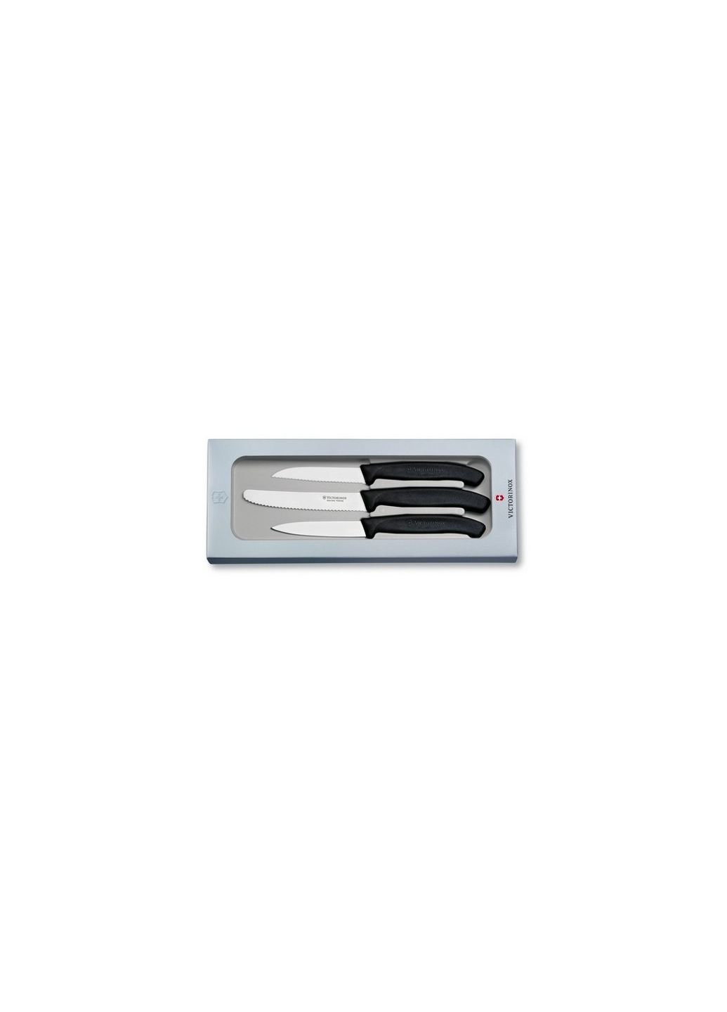 Набор ножей SwissClassic Paring Set 3 шт Black (6.7113.3G) Victorinox чёрные,