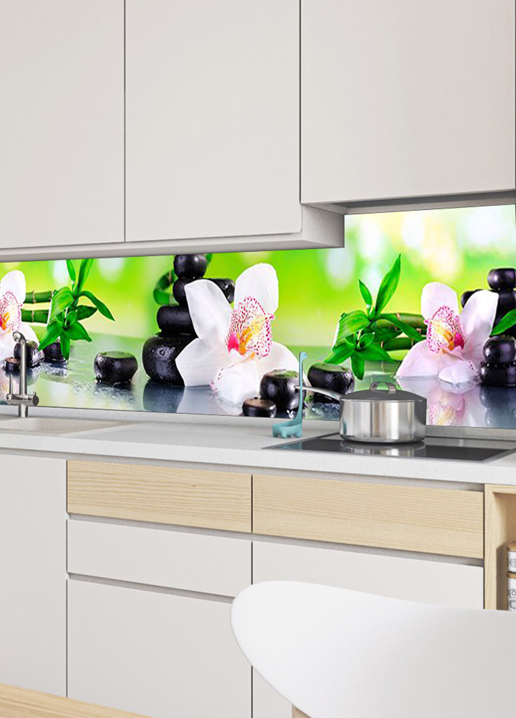 Кухонный фартук Орхидея и бамбук, 650х2500 мм Zatarga (142262063)