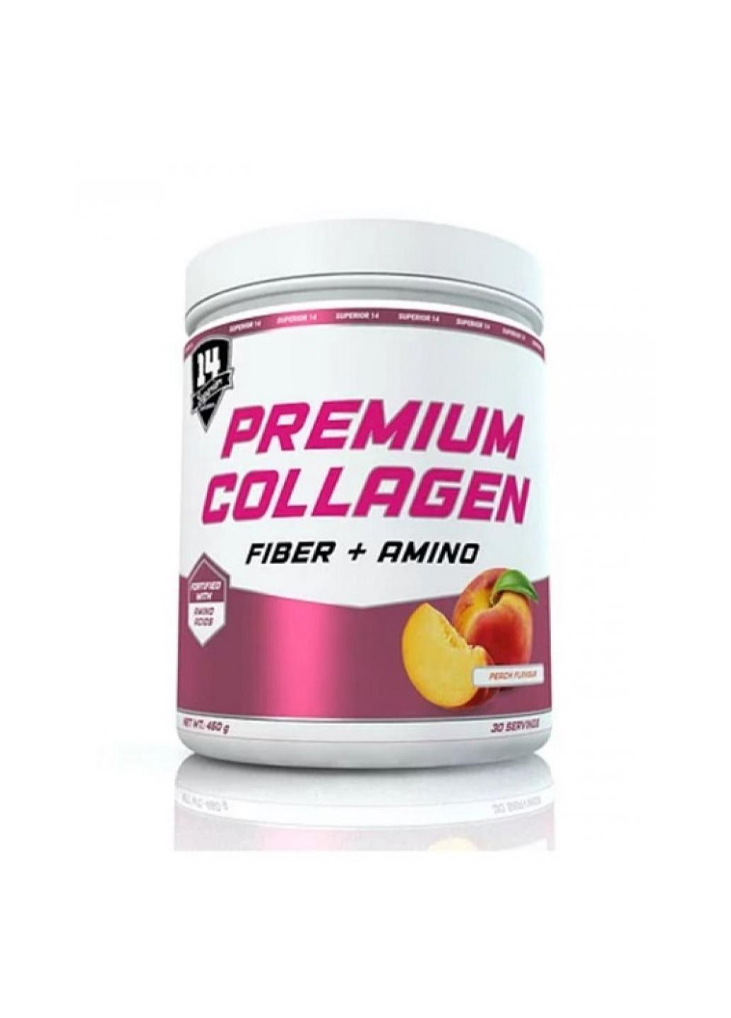 Колаген для здоров'я шкіри та зменшення зморшок Premium Collagen Fiber + Amino - 450g Peach Superior (254792077)