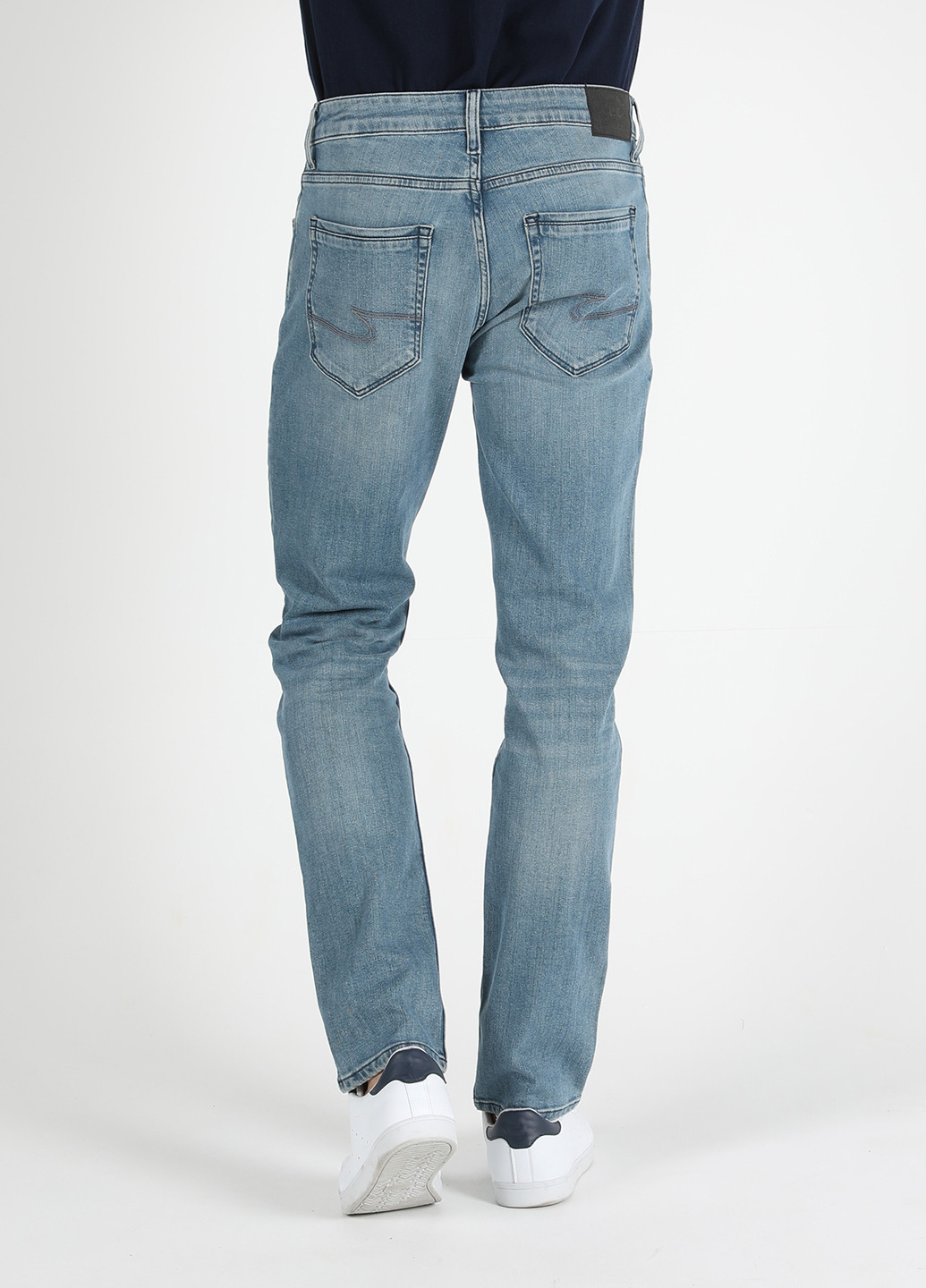 Голубые демисезонные прямые джинсы 044 KARL Colin's