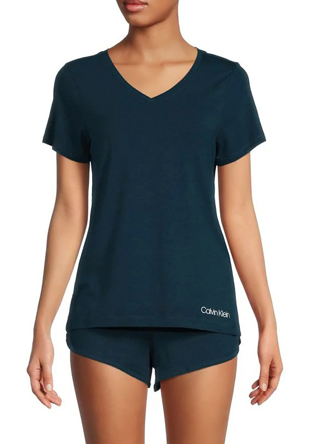Темно-зеленая всесезон пижама (футболка, шорти) футболка + шорты Calvin Klein
