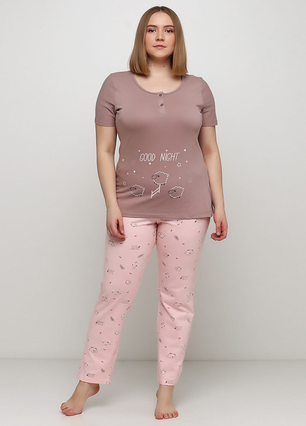 Комбинированная всесезон пижама (футболка, брюки) футболка + брюки Sexen