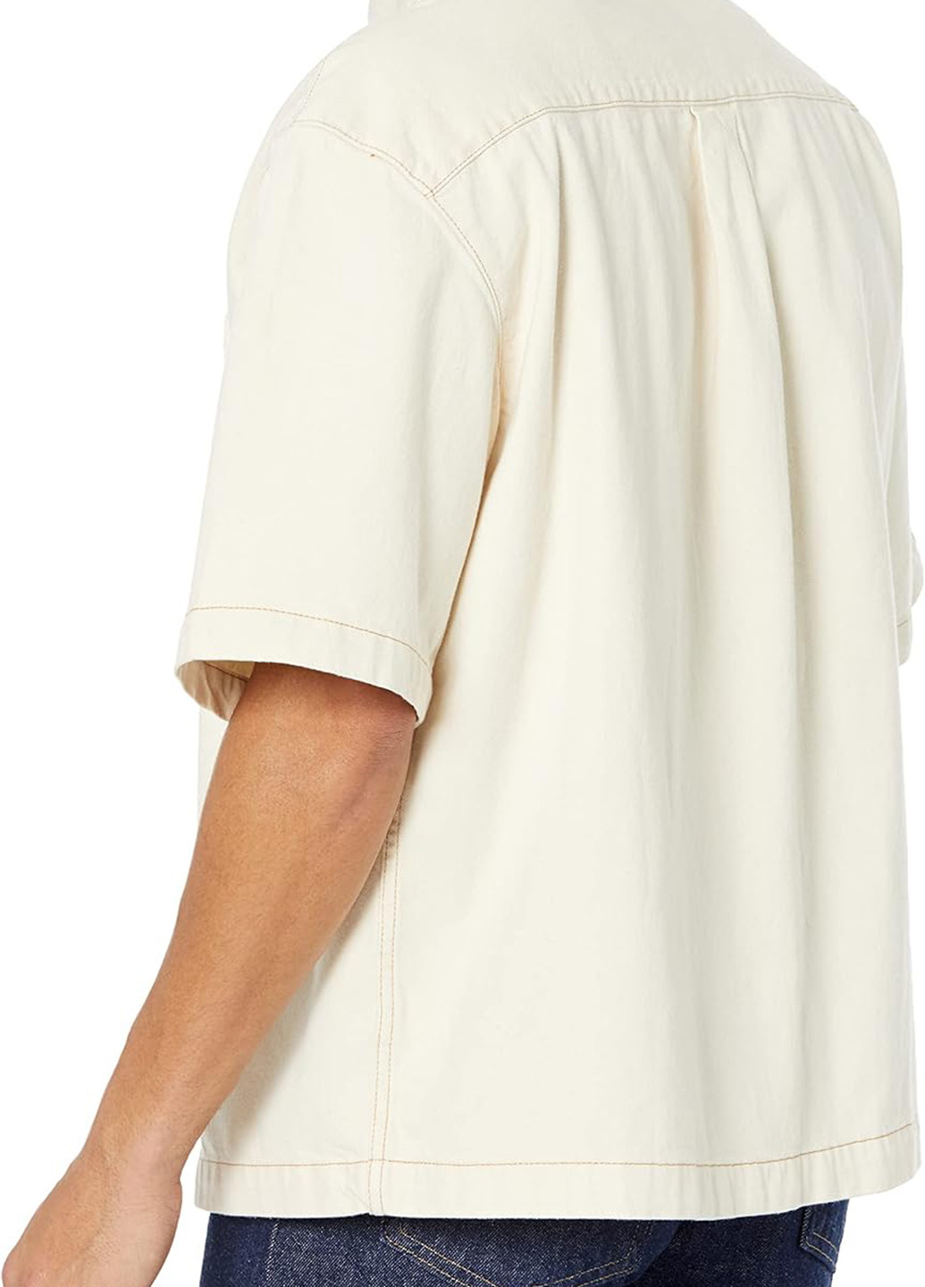 Бежевая кэжуал рубашка однотонная Calvin Klein