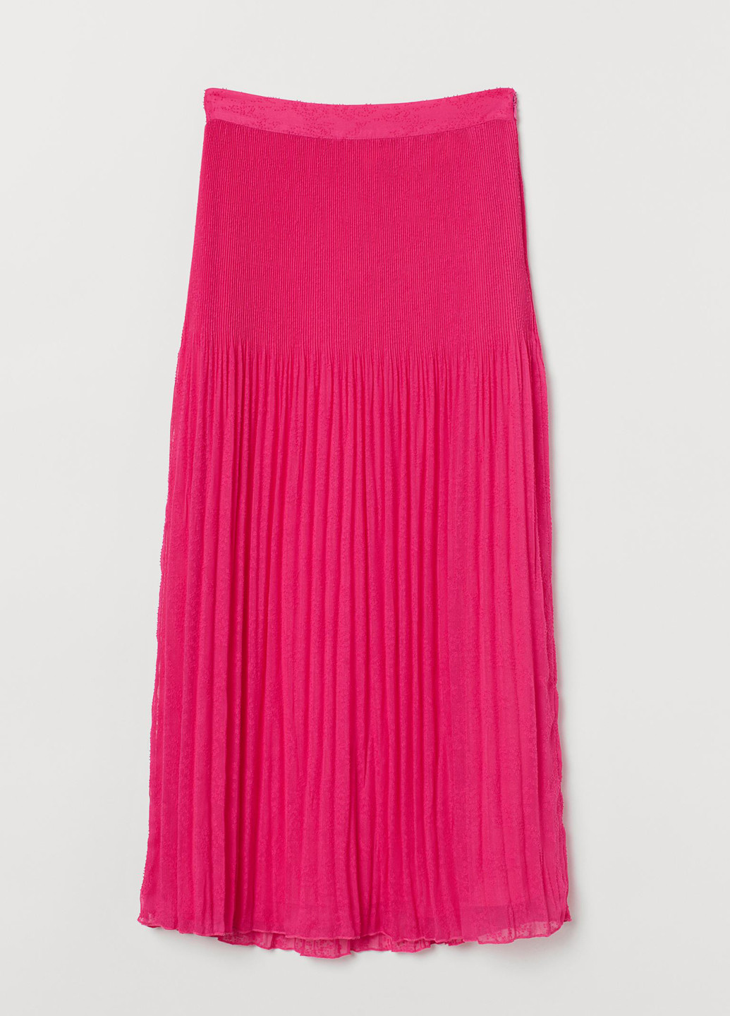 Малиновая кэжуал однотонная юбка H&M плиссе